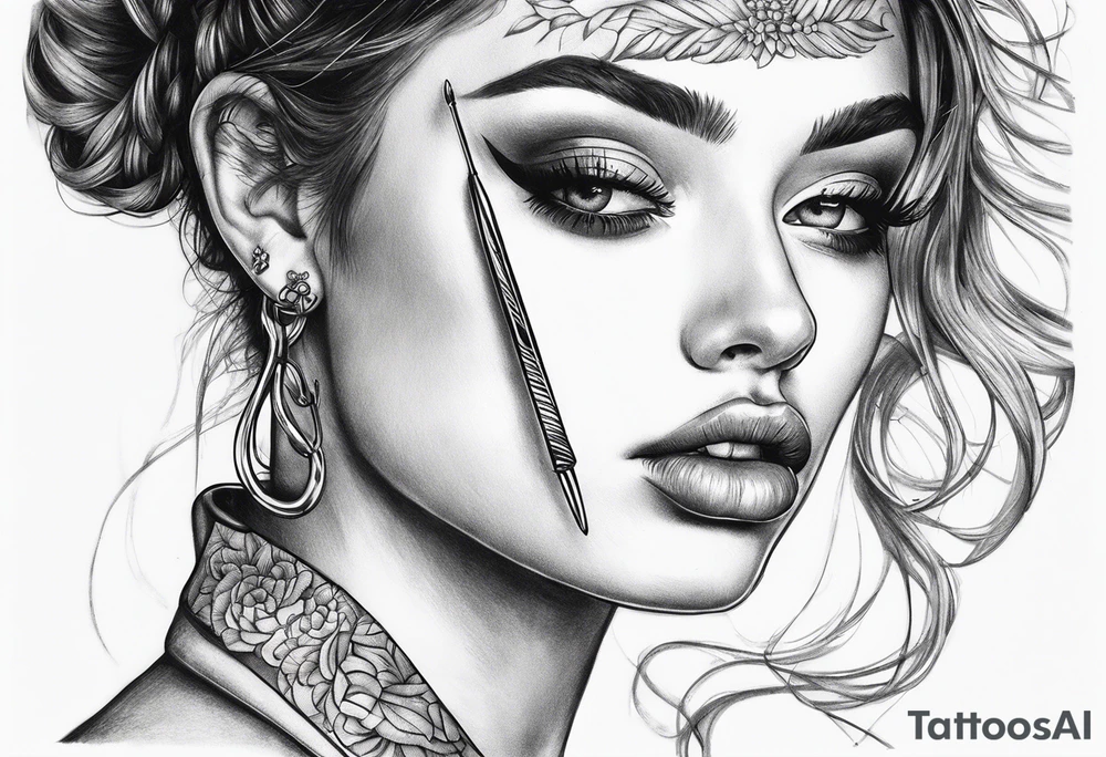 Safety pin tattoo idea