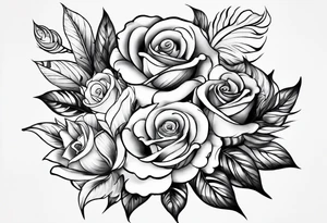 tattoo to represent that I have 3 children (girls). For inspiration I like flowers, the beach. Tattoo is for ribcage down side of body. I don't want images of women or girls in it tattoo idea