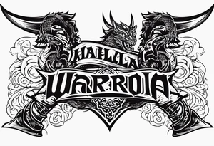 Valhalla  warrior   Sword axe
 Dragon tattoo idea