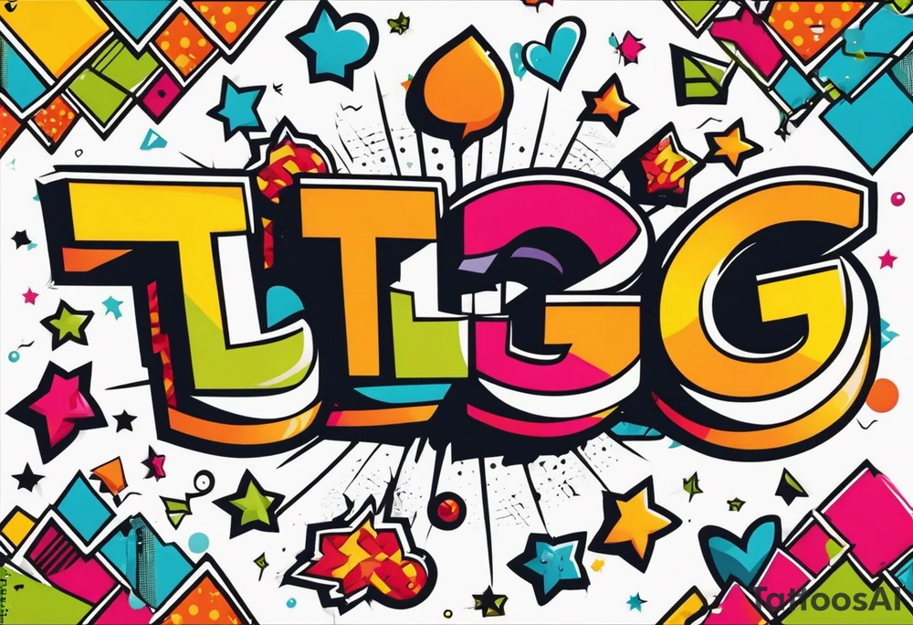 the letters OTG with a cool font tattoo idea