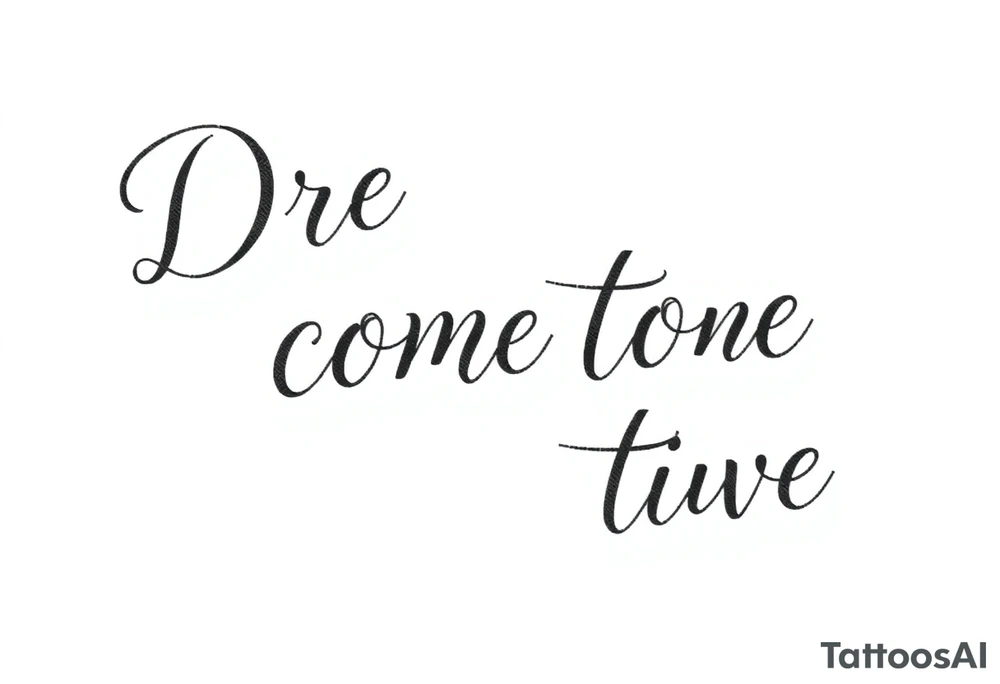 Dreams come true tattoo idea