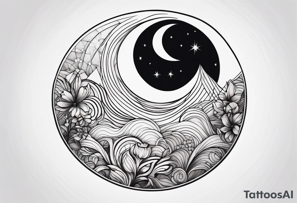 divine feminine
dainty
moon tattoo idea