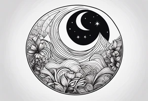 divine feminine
dainty
moon tattoo idea