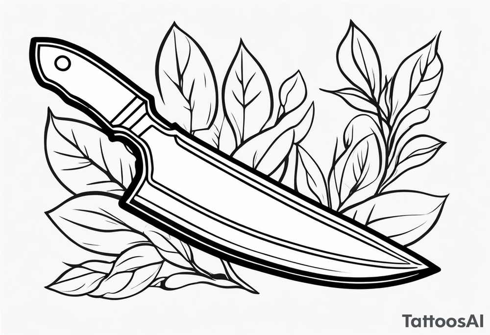 chefs knife tattoo idea