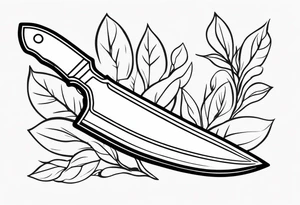 chefs knife tattoo idea