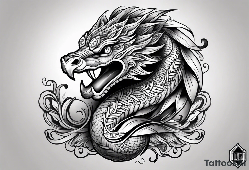 quetzalcoatl snake full body wrap arm sleeve tattoo idea