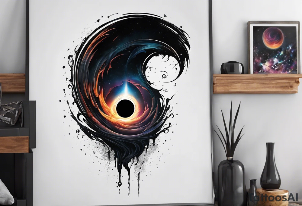 A black hole tattoo idea
