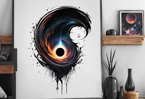 A black hole tattoo idea