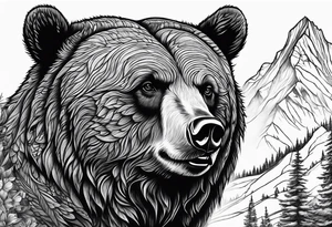 Grizzly bear tattoo idea