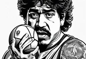 Maradona with a ball tattoo idea