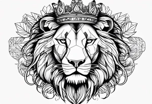 Lion crown tattoo idea