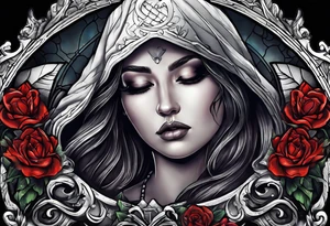 Person emerging from grave. 
MIW Reincarnate written on gravestone tattoo idea