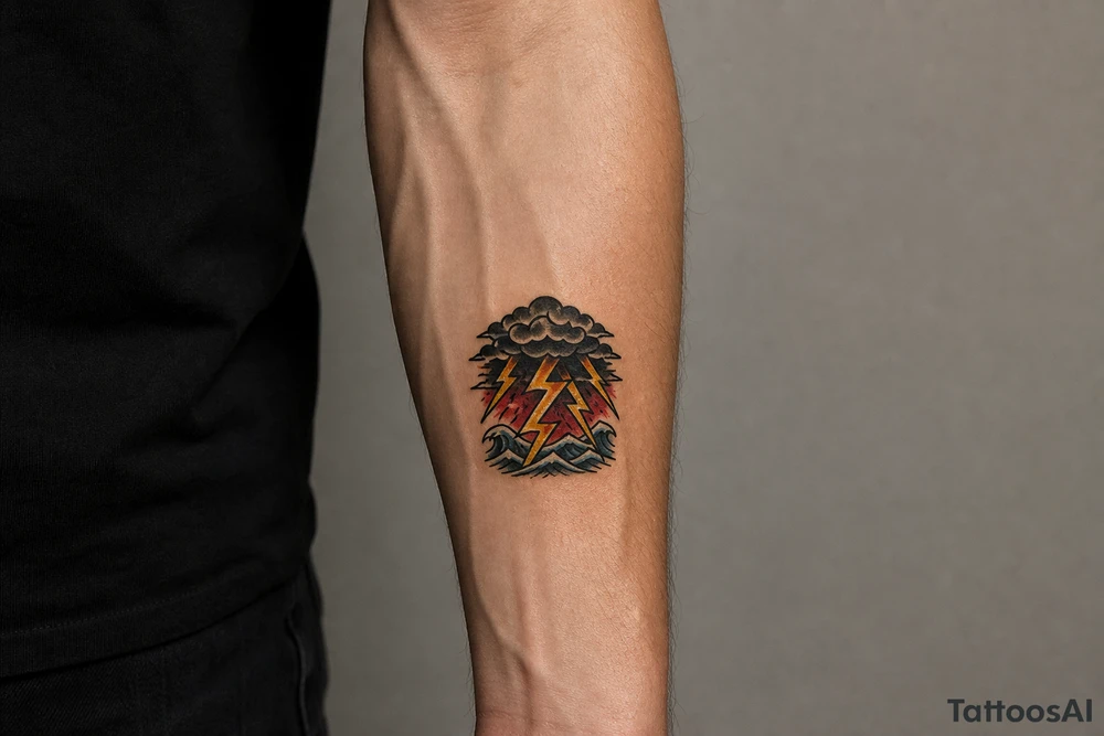 lightning storm tattoo idea