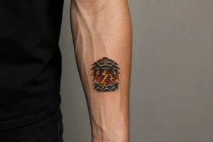 lightning storm tattoo idea