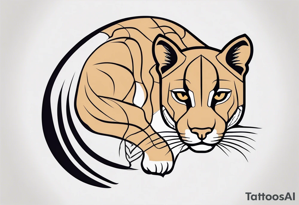 puma stalking tattoo idea