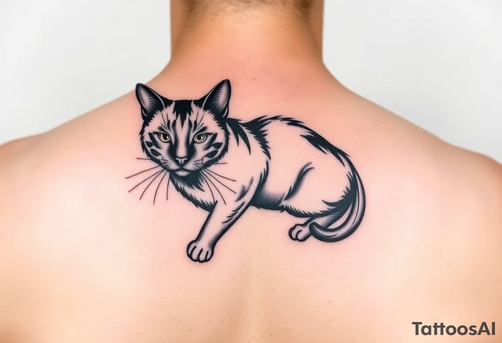 black cat tattoo idea