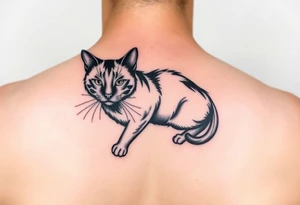 black cat tattoo idea