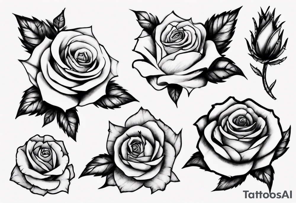 rosas con espinas tattoo idea