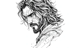 studio ghibli styled aragorn tattoo idea