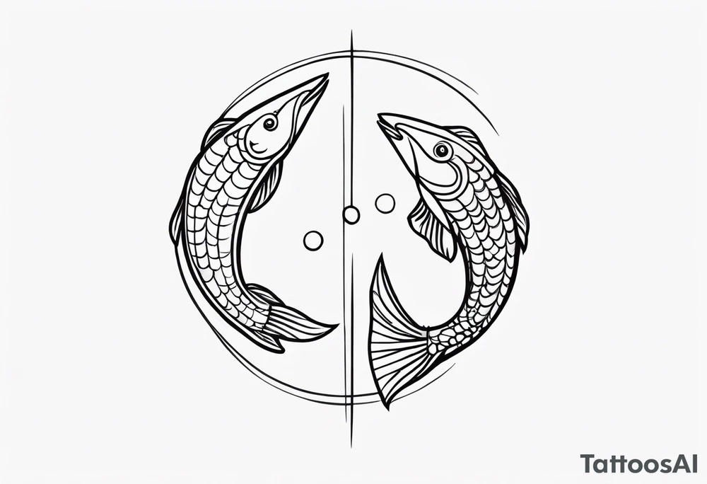 pisces tattoo with a maculine touch tattoo idea