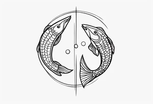 pisces tattoo with a maculine touch tattoo idea