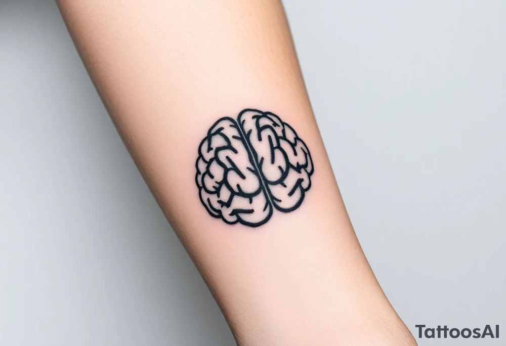 Walnut on the inside forearm that sort of looks like a brain tattoo idea