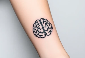 Walnut on the inside forearm that sort of looks like a brain tattoo idea