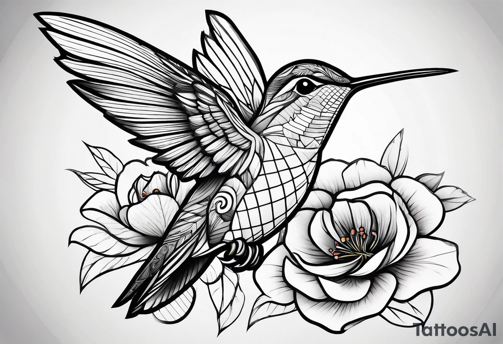 hummingbird lines arm tattoo tattoo idea