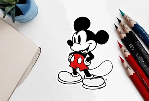 mickey mouse tattoo idea