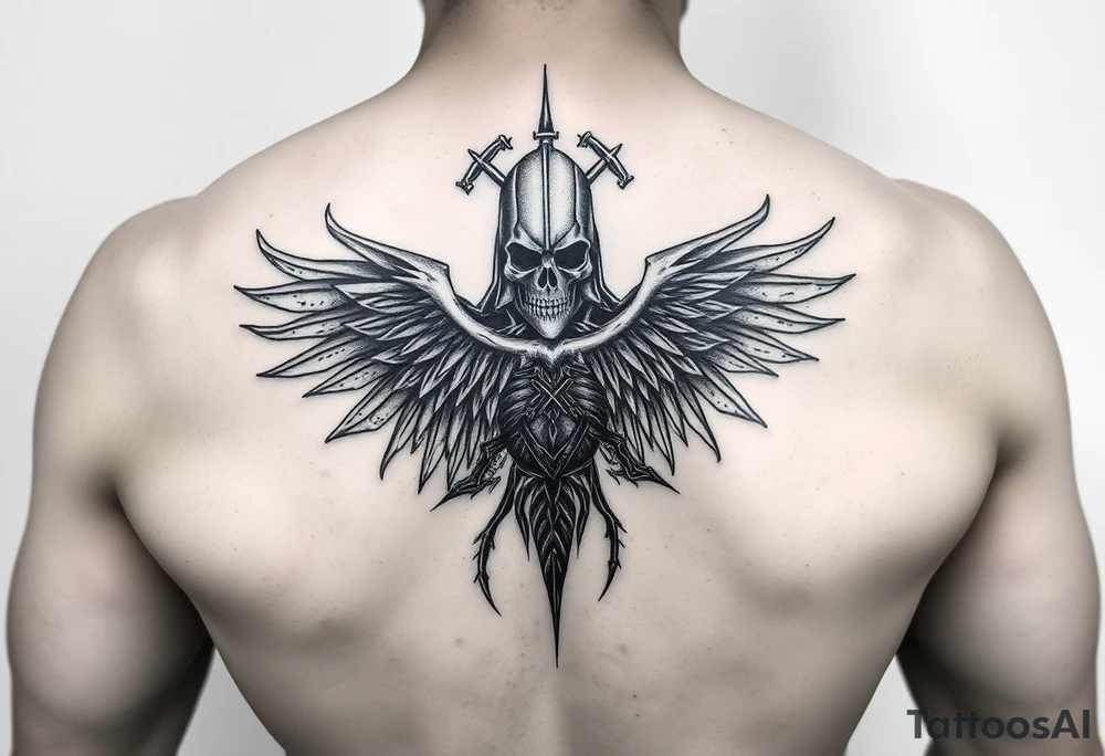 Atlanta theme with horror theme and god theme tattoo idea