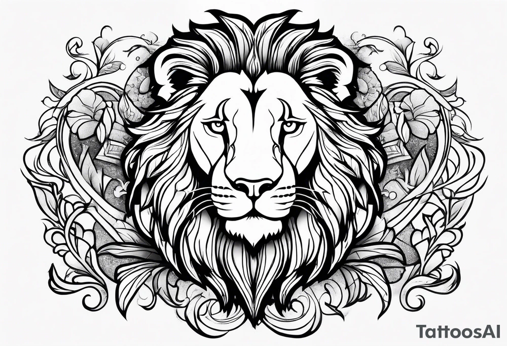 little lion tattoo idea