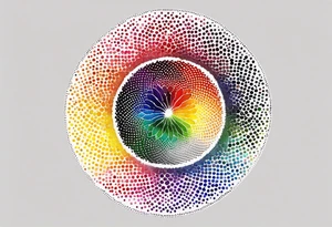 7 rainbow colors tattoo idea