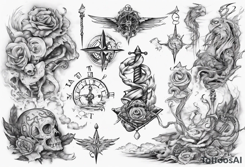 2 paths which got lost and found themselves again after a time tattoo idea