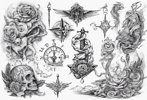 2 paths which got lost and found themselves again after a time tattoo idea
