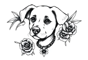 hot puppy goth girl tattoo idea