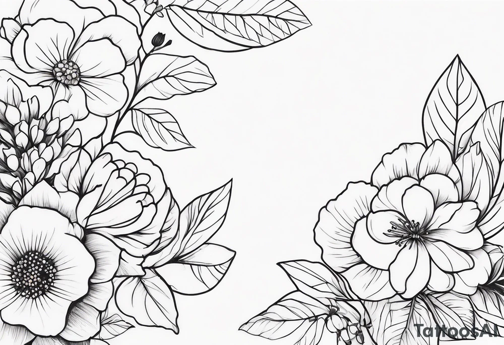 Floral sleeve tattoo idea