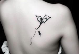 Dark Alice in wonderland kite tattoo idea