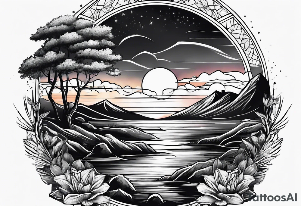 Sunset tattoo idea