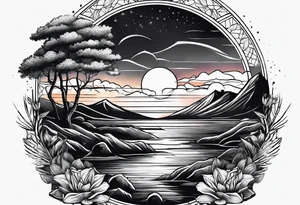 Sunset tattoo idea