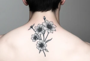 Minimalistic flowers tattoo idea