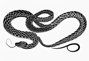 Long Double head snake tattoo for placement along the spine in japanese style to symbolise a journey of healing and transformation with reference to being a twin tattoo idea