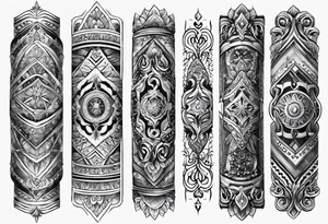 Hand band on forearm tattoo idea