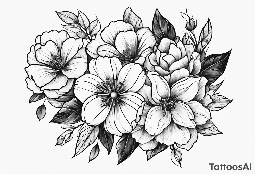 Flowers small tattoo idea