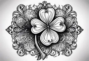 four-leaf clover tattoo idea