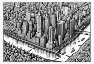 map of New York tattoo idea