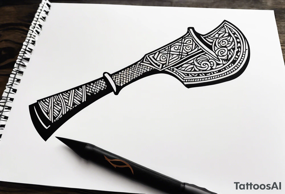 Viking axe tattoo idea