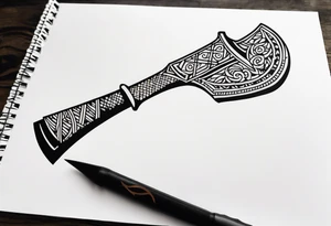 Viking axe tattoo idea