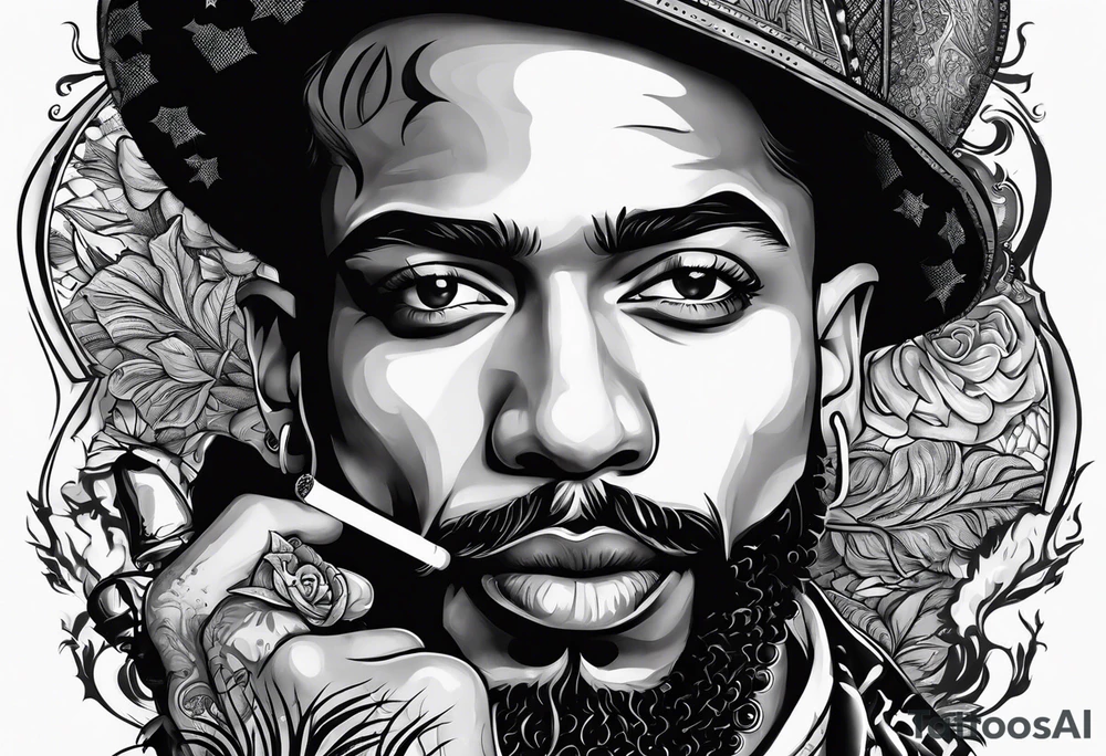 Wiz Khalid’s smoking a joint tattoo idea