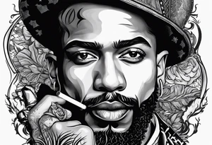 Wiz Khalid’s smoking a joint tattoo idea