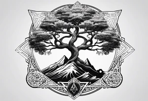 yggdrasil
3 line triangles behind tattoo idea